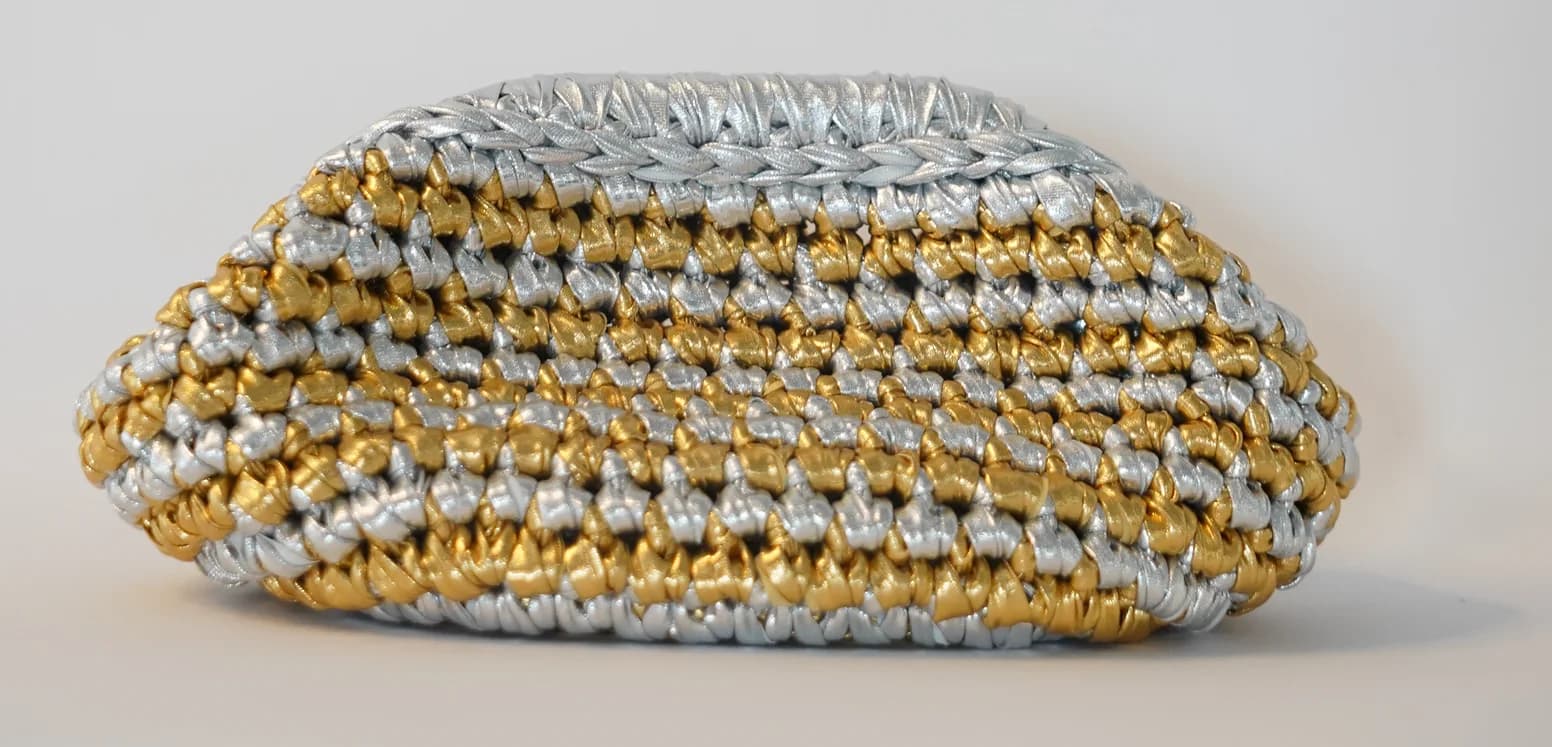 Nova, hand-crocheted by Arcubed — Silver & Gold
