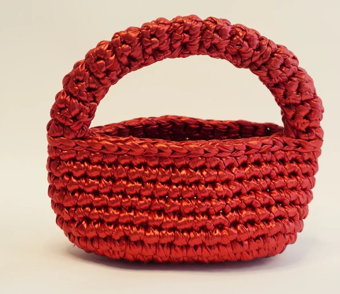 Mini Luna, hand-crocheted by Arcubed — Red