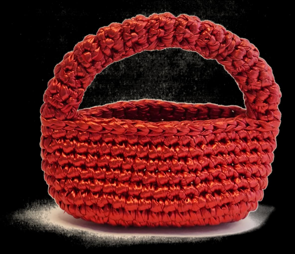 Mini Luna, hand-crocheted by Arcubed — Red